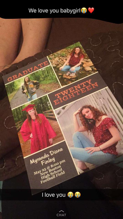Graduation photos of Myranda Finley posted by her friend Emily Simmons