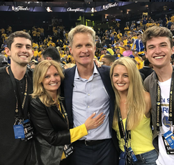 Madeleine Kerr with her father, Steve kerr, her mother Margot, and her brothers Nick and Mathew.