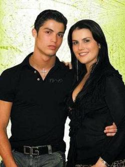 Katia Aveido Ronaldo with her brother Cristiano Ronaldo.