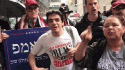@Ike_Saul caught Aaron M. Schlossberg on video yelling "You are not a Jew" to Jewish people in 2017.