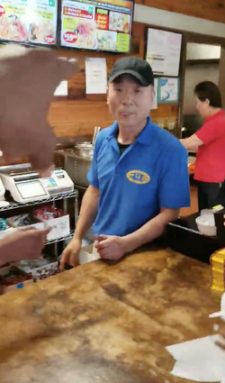 Photo of the Doos Seafood and Deli manager who physically abused a worker that was captured live on video.