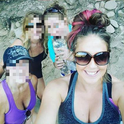 Maren Oates hiking with friends