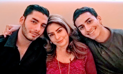 Ammar Campa-Najjar with his mother and brother