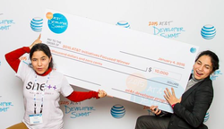 America and Penelope Lopez won the Women in Tech Challenge at the 2015 AT&T Developer Summit and Hackathon