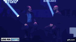 Mix hosting a chat with David Schwartz the CTO of Ripple at the 2018 TNW Conference.