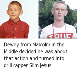 The Slim Jesus/Dewey comparison