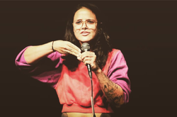 Photo of Anica Cihla taken from a performance at Dragon Productions in Redwood City, California.