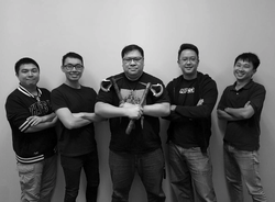 Photo of Anthony Lau with the rest of his co-founders of SQ2 Fintech Pte.