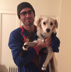 Photo of Ben Schiller with his dog.