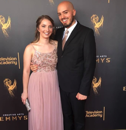 Brittany Van Horne with a friend at the Emmy Awards.