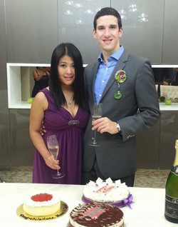 Chris Lonardo with his partner, Jean Ee Tang.