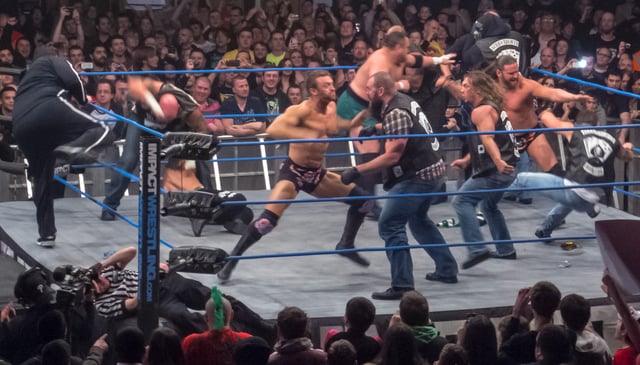 Aces & Eights brawl with the TNA roster