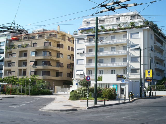 Two apartment buildings in central Athens.