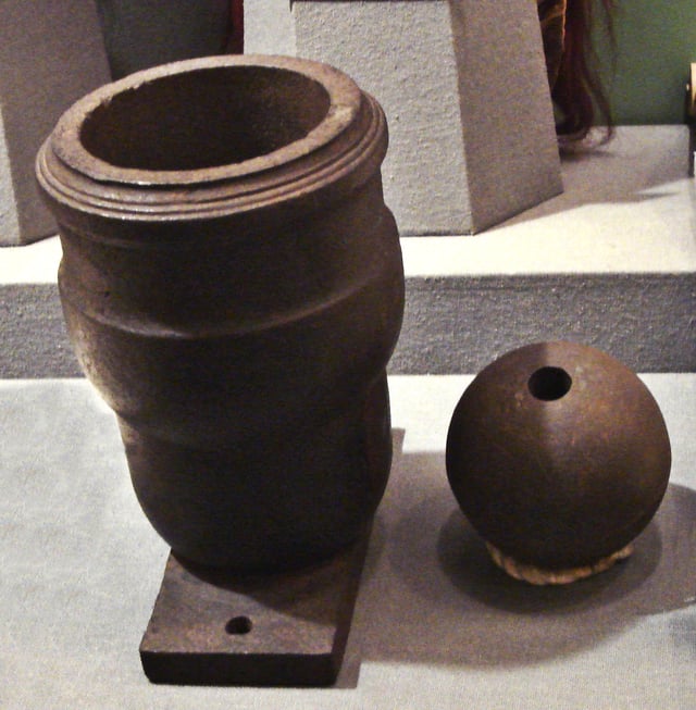 A mortar with a hollowed shell from the Boshin war