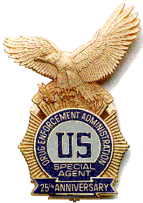 Drug Enforcement Administration 25th Anniversary badge