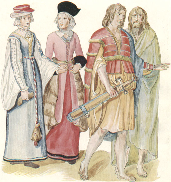 Gaelic Irish men and noblewomen, c.1575