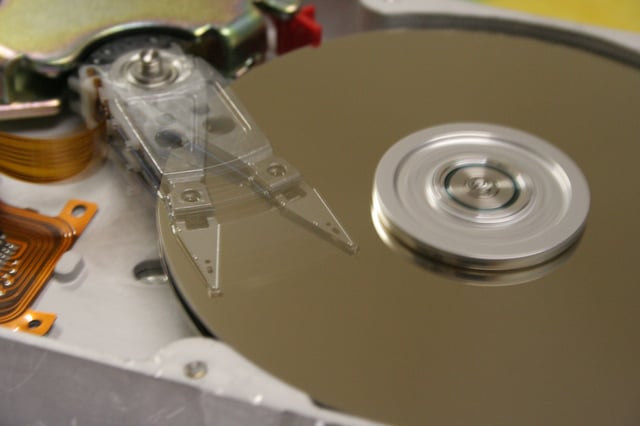 Hard disk drives are common storage devices used with computers.