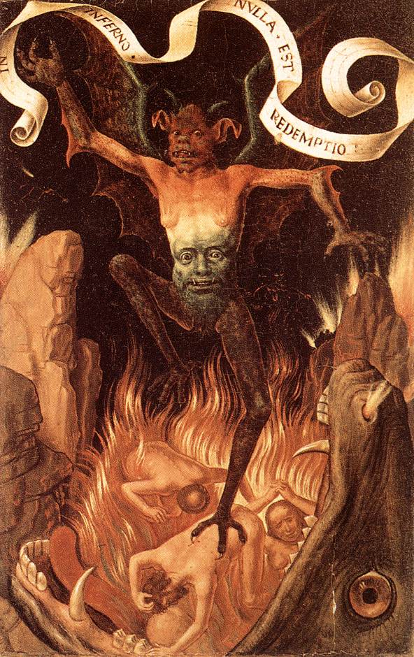 Detail of Satan from Hans Memling's Triptych of Earthly Vanity and Divine Salvation (c. 1485)