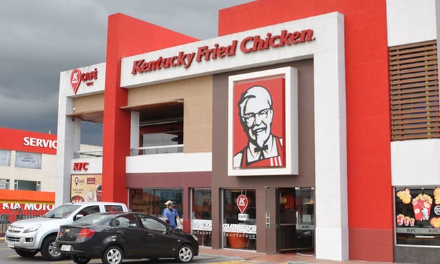 A KFC outlet in Quito, Ecuador; the largest market for the chain in the Caribbean and South America.