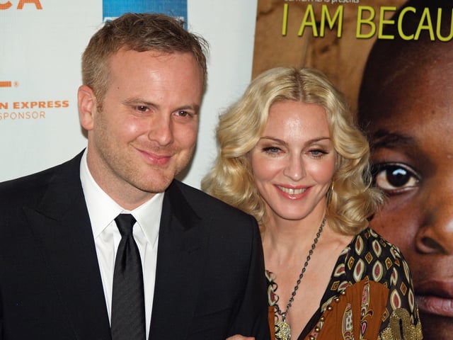 Madonna and Nathan Rissman at the premiere of I Am Because We Are at the 2008 Tribeca Film Festival