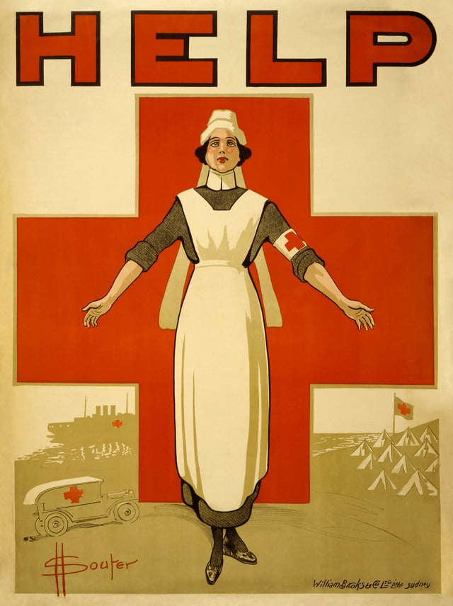 A recruiting poster for Australian nurses from World War I