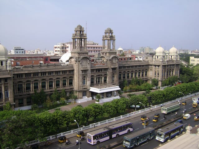 Southern Railway Headquarters, one of the fine examples of Indo-Saracenic architecture in the city