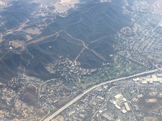 Aerial view of Thousand Oaks, southward view