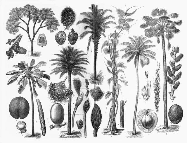 Various Arecaceae