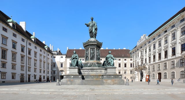 Monument in the inner courtyard of the Hofburg in Vienna