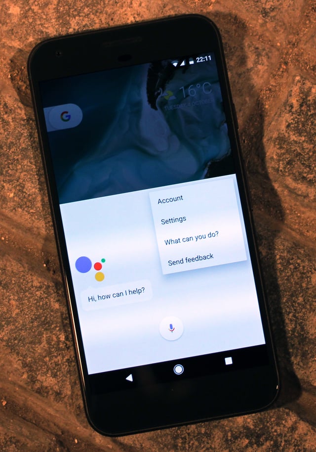 The Google Assistant on the Pixel XL phone