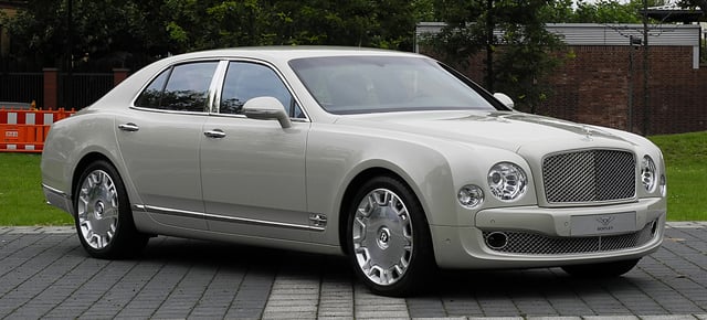 The Bentley Mulsanne. Bentley is a well-known English car company.
