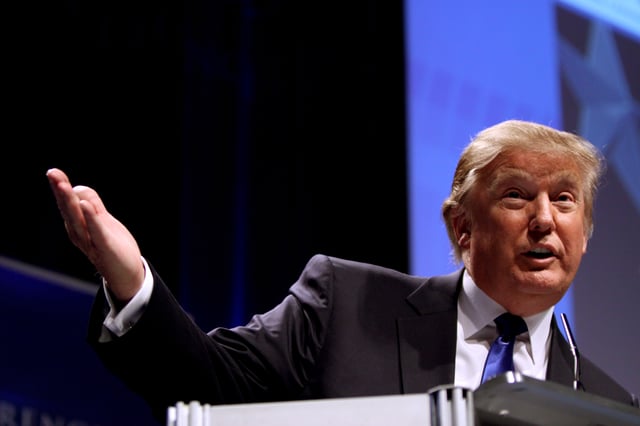 Trump speaking at the Conservative Political Action Conference in 2011