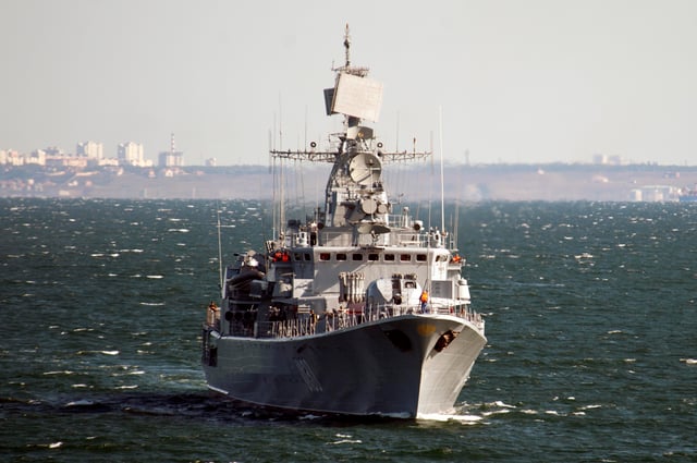Ukrainian frigate Hetman Sahaydachniy (U130)