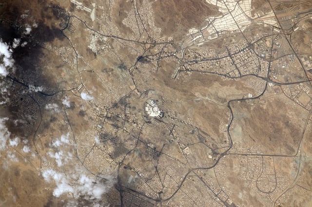 Mecca as seen from the International Space Station.