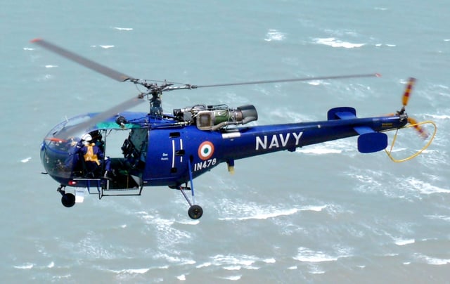 HAL Chetak from Indian Navy's INS Rana.