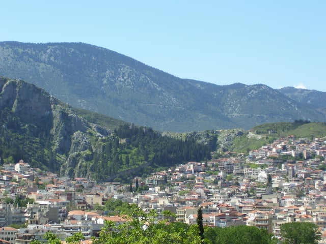 View of Livadeia town.