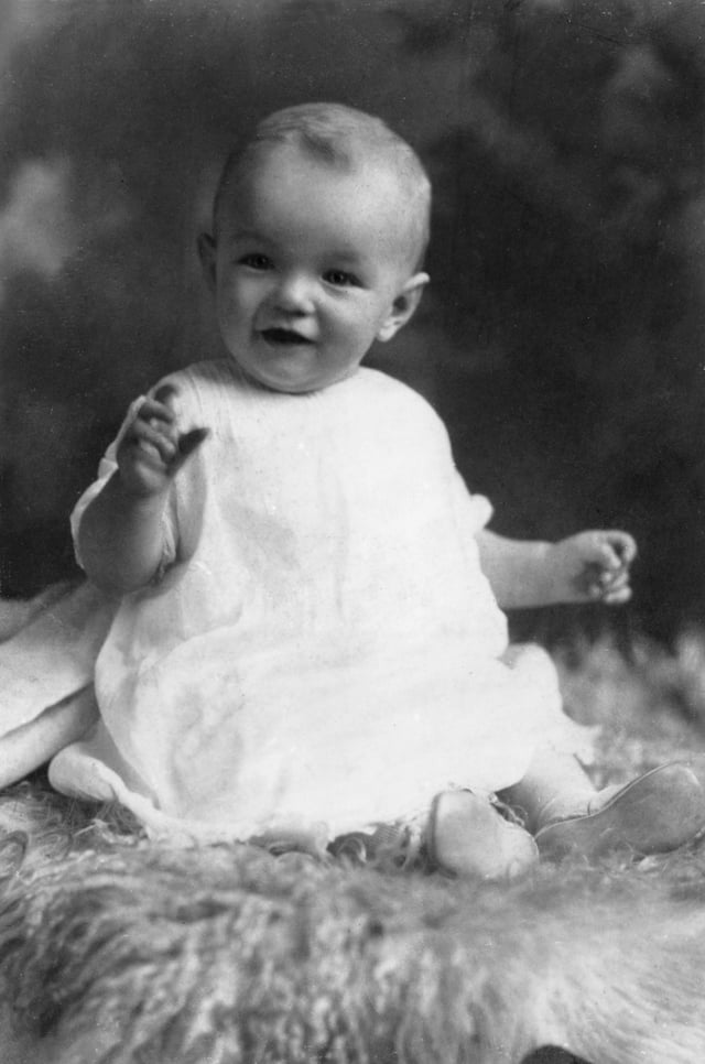 Monroe as an infant, c. 1927