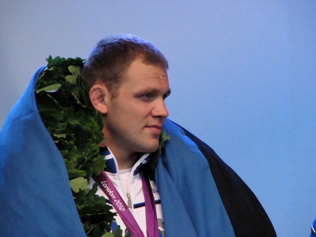 Wrestler Heiki Nabi at 2012 Summer Olympics, wrestling is Estonia's most successful Olympic sport.