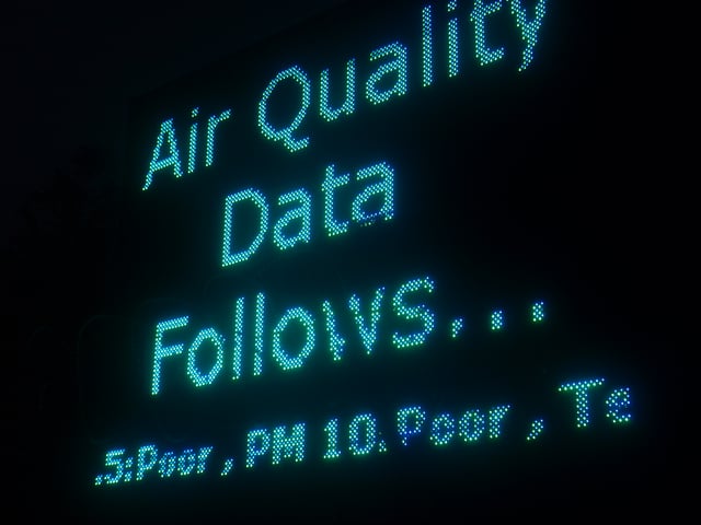 Air quality monitoring, New Delhi, India.