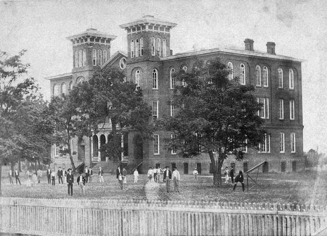 "Old Main", the first building on Auburn's campus, was destroyed by fire in 1887