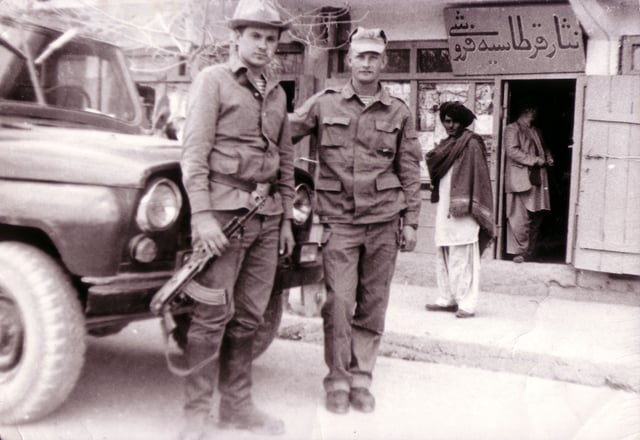 Soviet troops in Gardez, Afghanistan in 1987