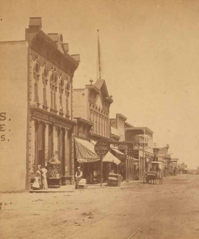 Downtown Albuquerque in the 1880s