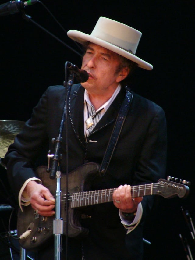 Bob Dylan, an American songwriter, singer, painter, writer, and Nobel Prize laureate