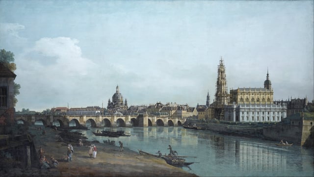 Bernardo Bellotto's Dresden included the Hofkirche during construction.