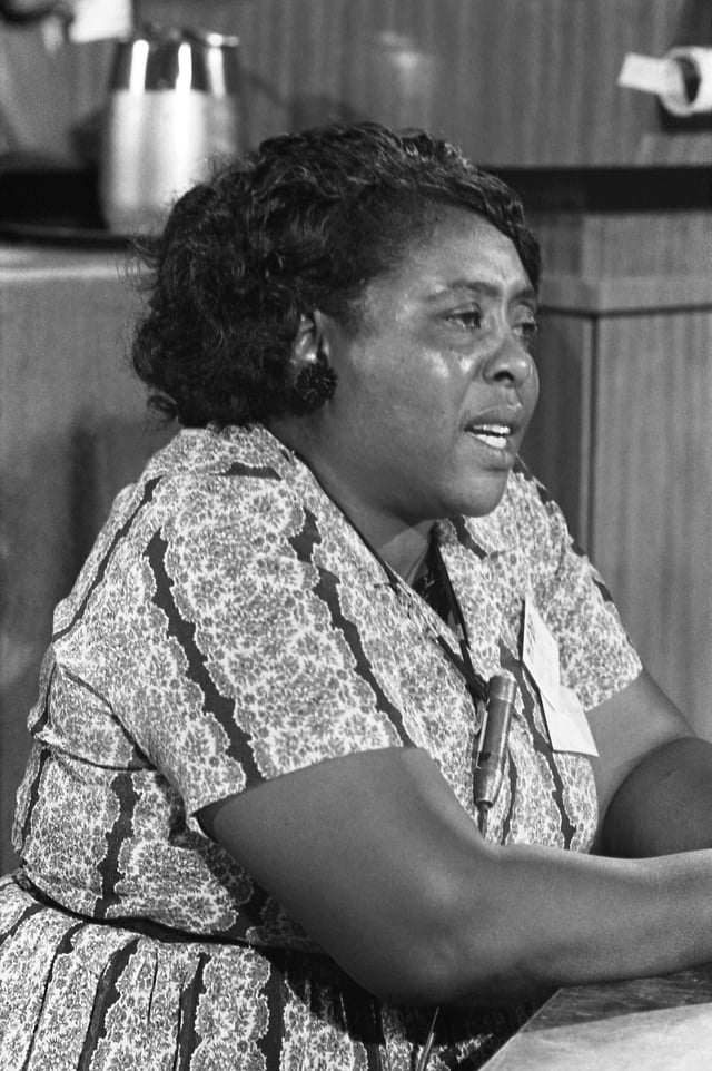 Fannie Lou Hamer of the Mississippi Freedom Democratic Party (and other Mississippi-based organizations) is an example of local grassroots leadership in the movement.