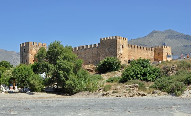 Frangokastello was built by the Venetians in 1371–74