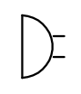 Electronic symbol for a microphone