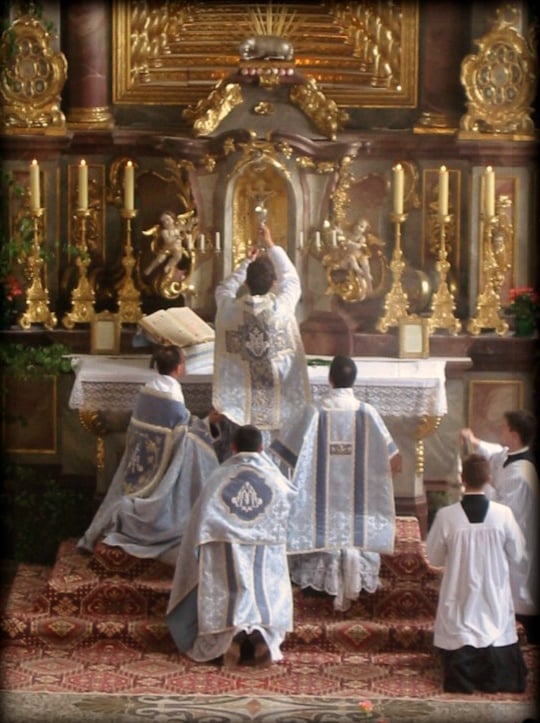 Elevation of the Eucharist at a Tridentine Catholic Mass