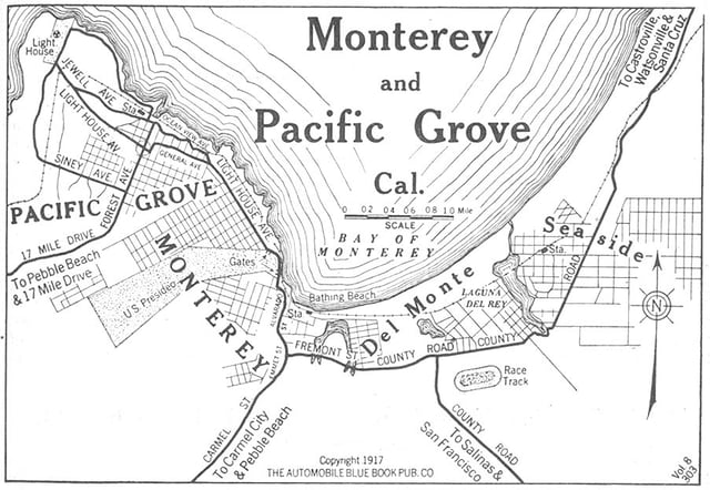 Monterey Bay area in 1917