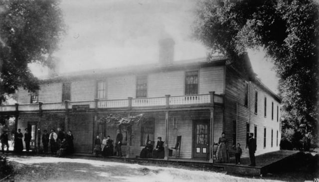 Ojai Inn, built in 1876. Photo taken in 1880s.